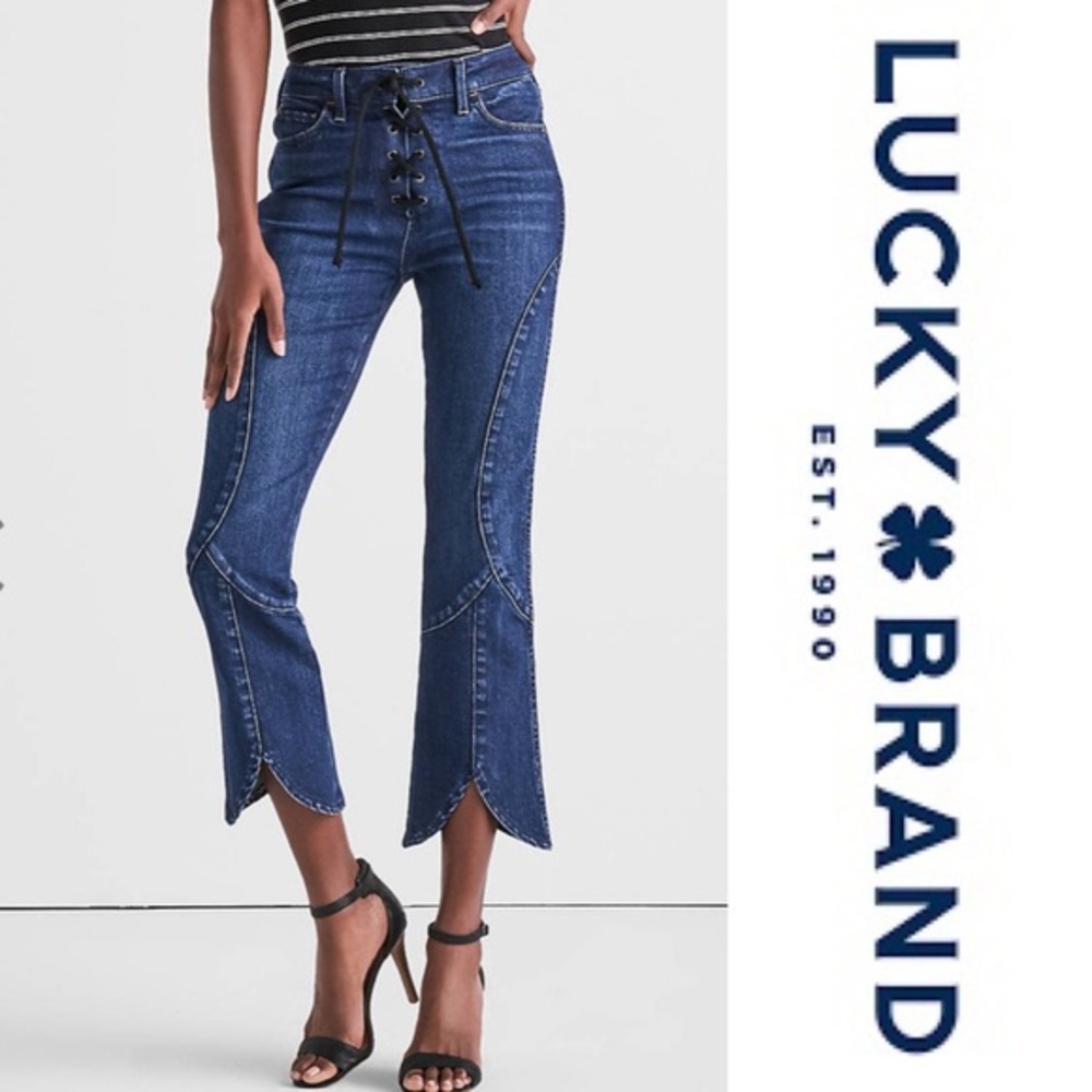 Lucky Brand Lace Up Crop Jeans - Size 0 / 25